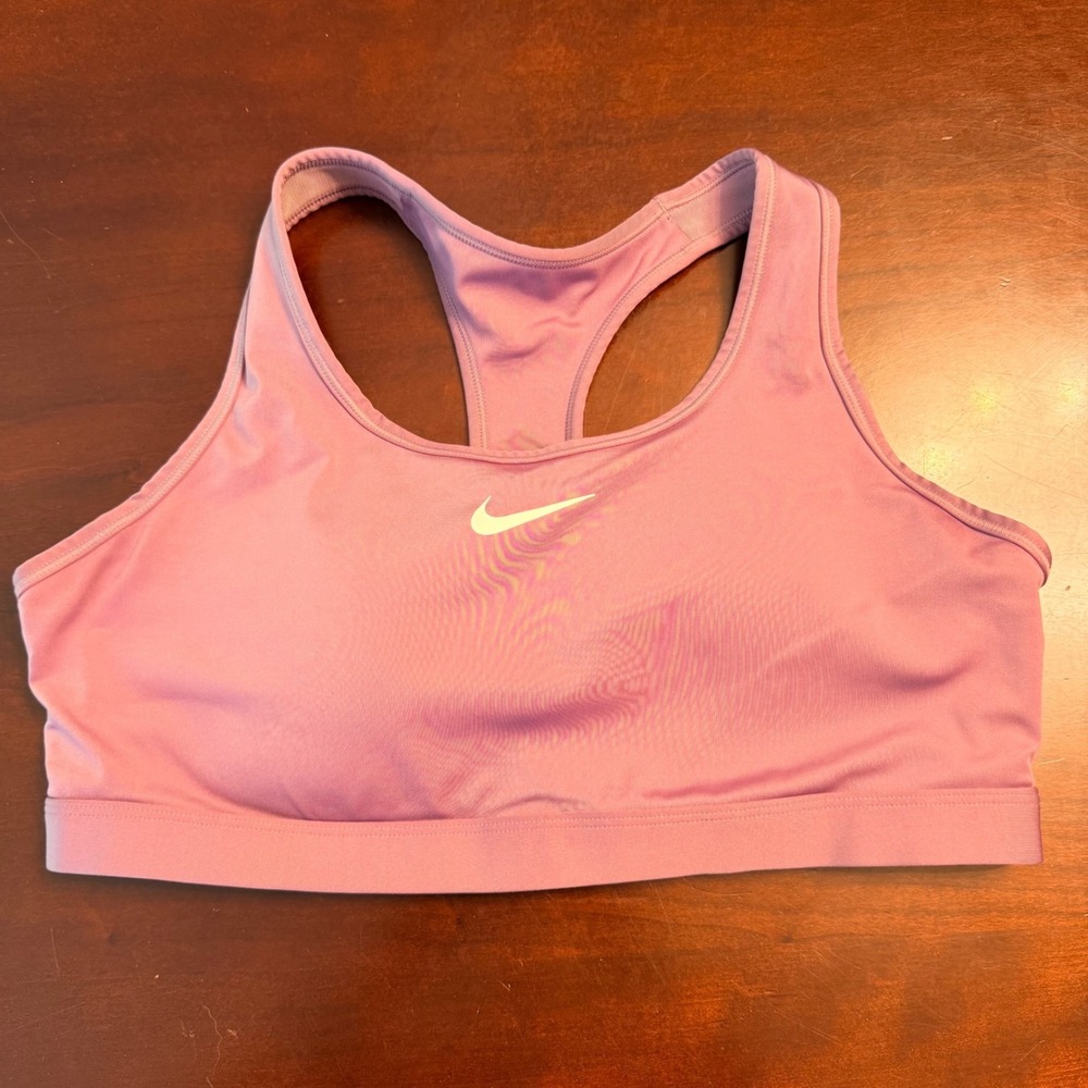 Nike Swoosh Dri-FIT Women's XL Light Purple Medium Support Sports Bra
